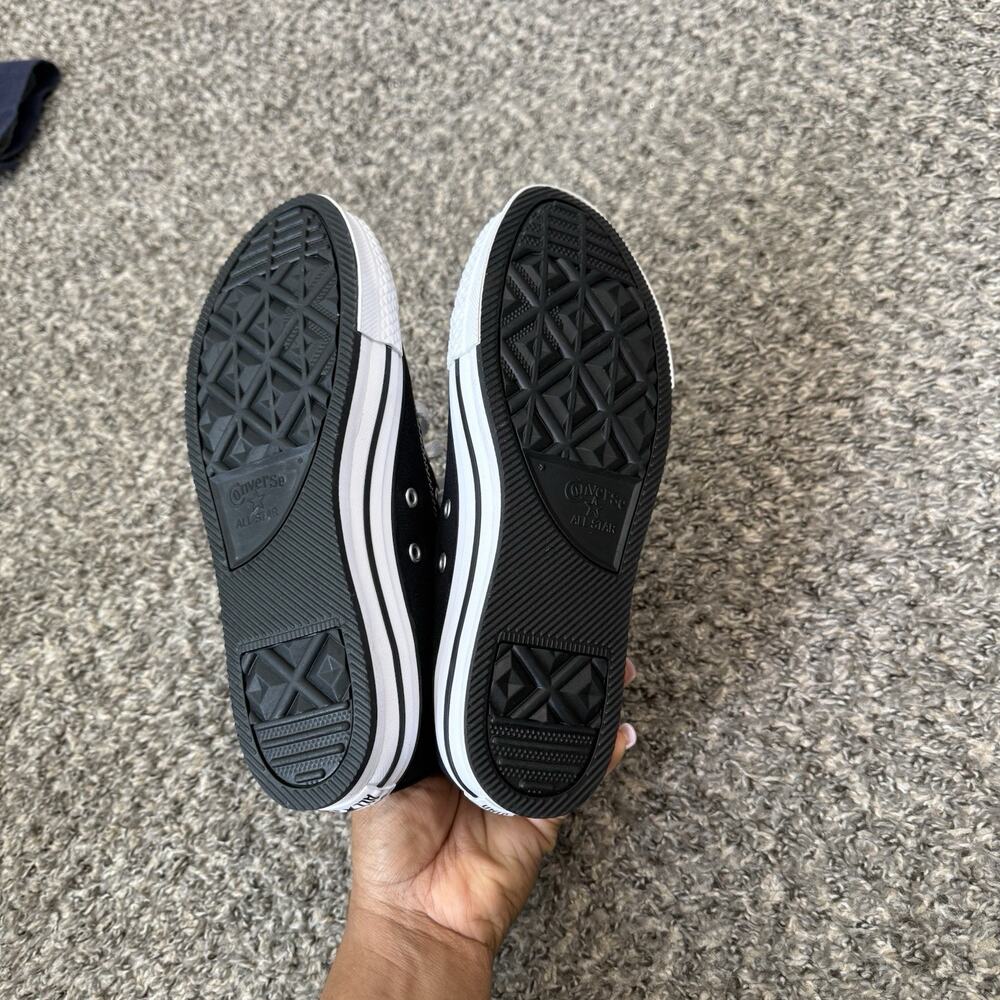 Converse Trainers Size US 6 EVA Lift Black White Platform Casual Shoes GS New - Picture 5 of 7